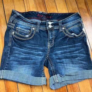 Ariya Jeans Shorts Women's 8 Navy Blue Y2K Vintage